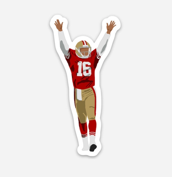 Joe Montana Sticker, San Francisco 49ers, San Francisco 49ers stickers,  49ers Stickers, Niners Nation, San Francisco Stickers