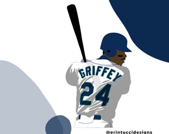 Ken Griffey Jr. Sticker, Seattle Mariners, Seattle Mariners Sticker, Seattle Mariners Baseball, Baseball stickers, MLB, Mariners, Junior