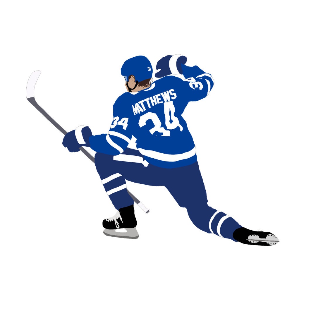 Auston Matthews Silhouette Toronto Maple Leafs Shirt