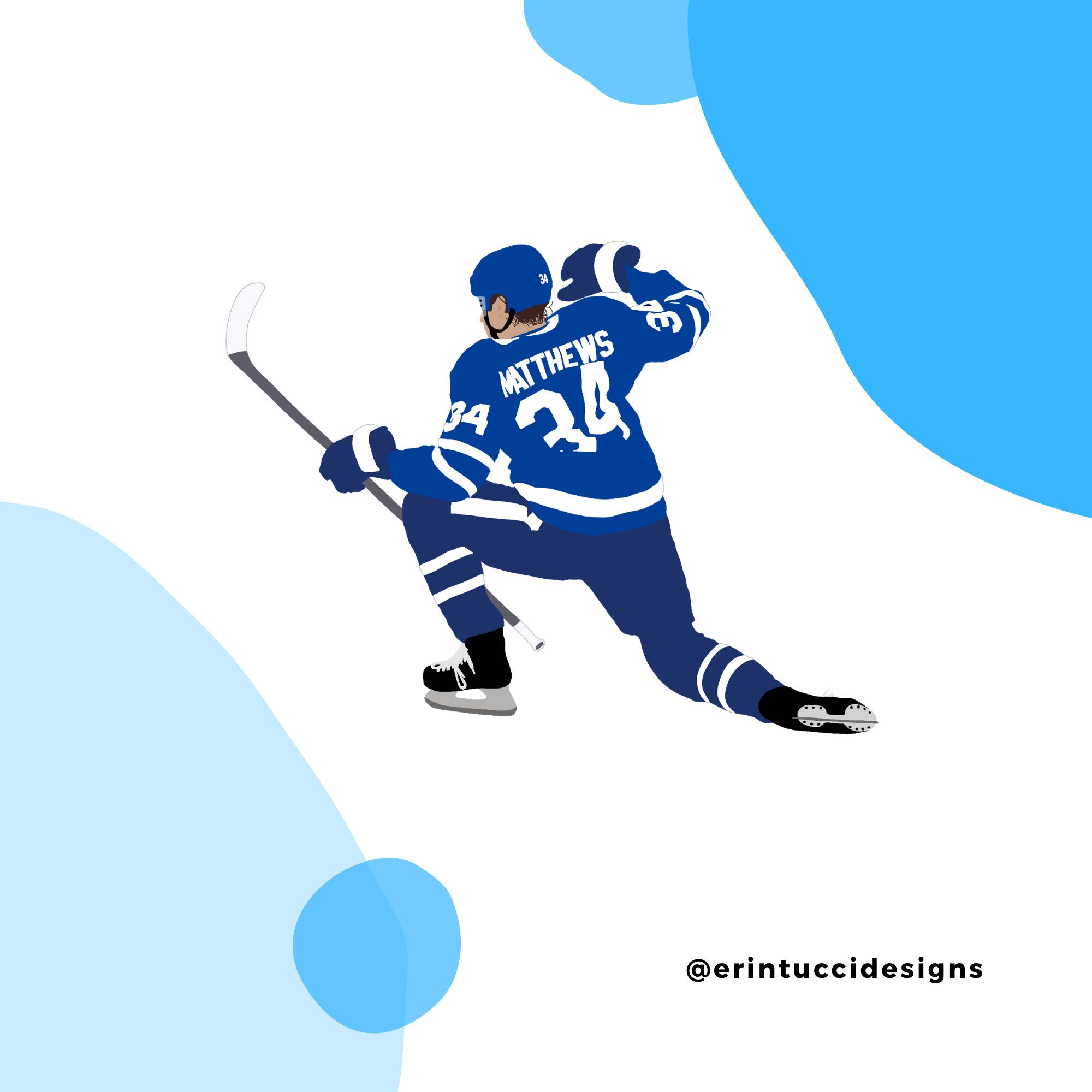 Auston Matthews Toronto Maple Leafs 35.75'' x 24.25'' Hanging Framed Player  History Poster