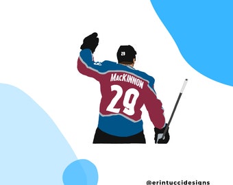 Nathan MacKinnon Sticker, Colorado Avalanche, Colorado Avalanche stickers, Avalanche Stickers, Colorado Stickers, NHL