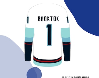 Seattle Kraken Booktok Away Jersey Sticker, Seattle Kraken Sticker, Seattle Kraken, Kraken Sticker, holiday gifts, NHL