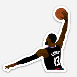 Paul George Sticker, LA Clippers, LA Clippers stickers, Clippers Stickers, Los Angeles Clippers, LA Stickers image 2