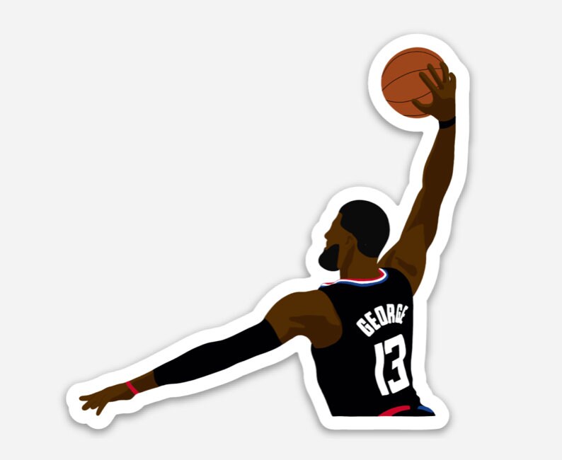Paul George Sticker, LA Clippers, LA Clippers stickers, Clippers Stickers, Los Angeles Clippers, LA Stickers image 2
