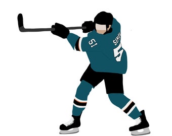 Radim Simek Sticker, San Jose Sharks, San Jose Sharks Sticker, Sharks Hockey, San Jose, NHL, Bleed Teal