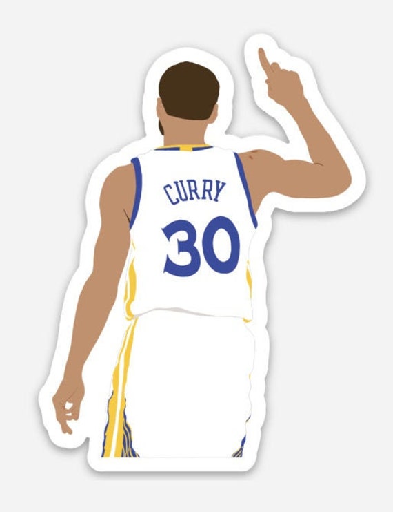 Stephen Curry Golden NBA State Signature Windshield Laptop Sticker Decal