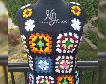 Crochet Granny Square Tank