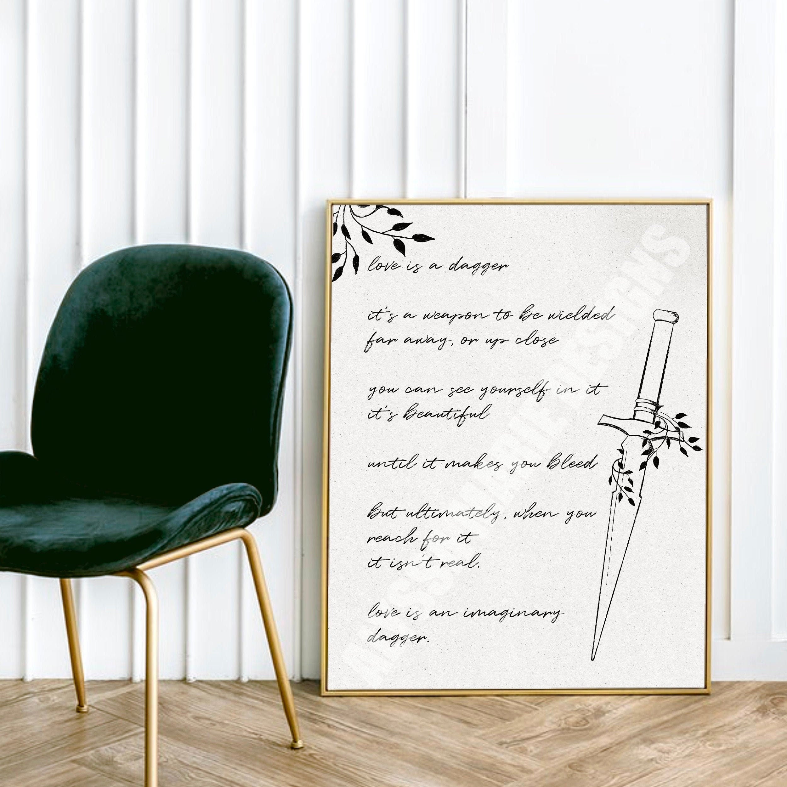 Love is a Dagger Poem PRINT | Digital Download