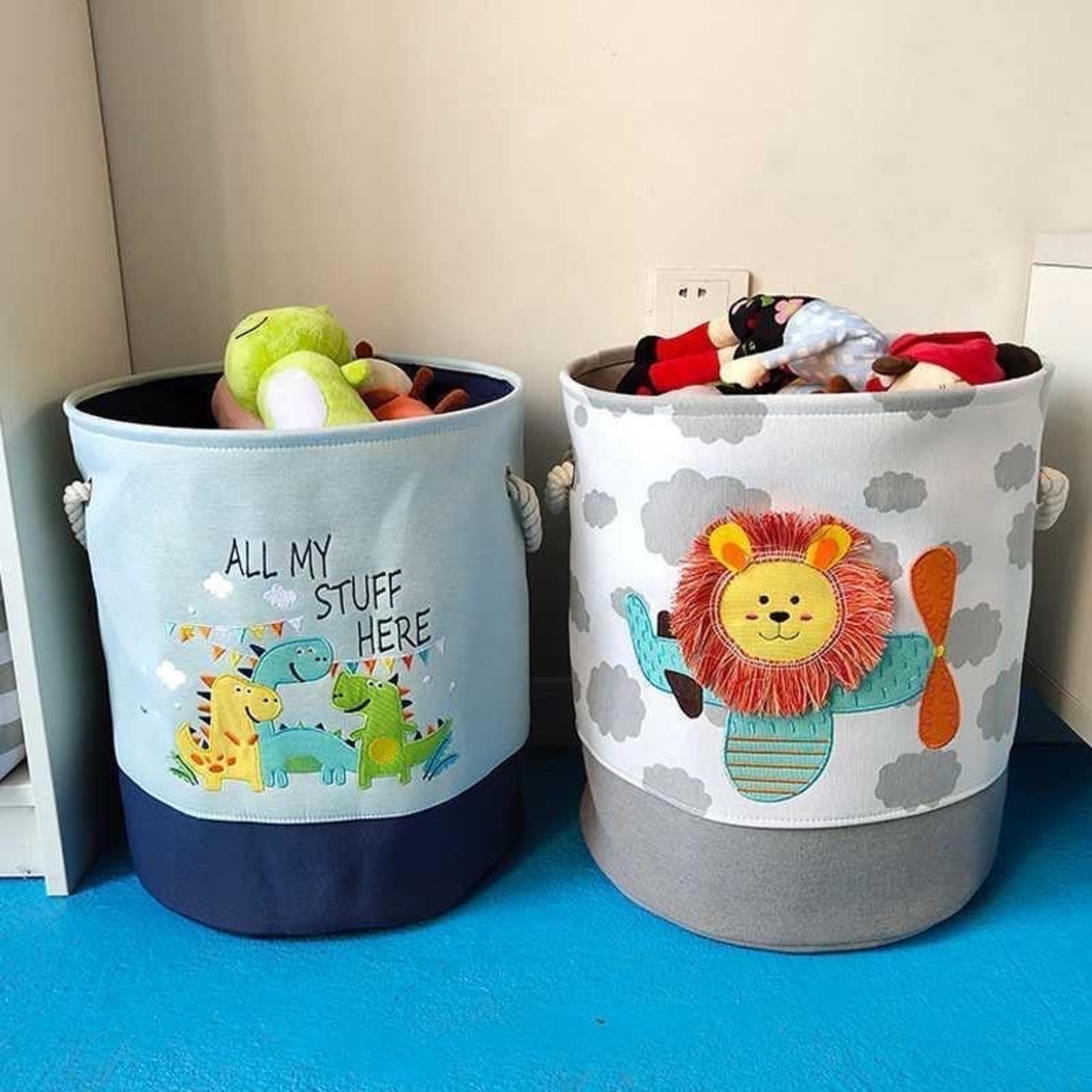 Kids Laundry Basket Foldable Nursery Room Toy Basket Toy Etsy