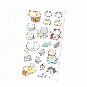Toasty Cats Clear Sticker Sheet
