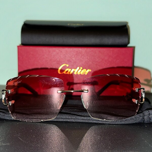 Cartier Red Rimless Cartier - Etsy