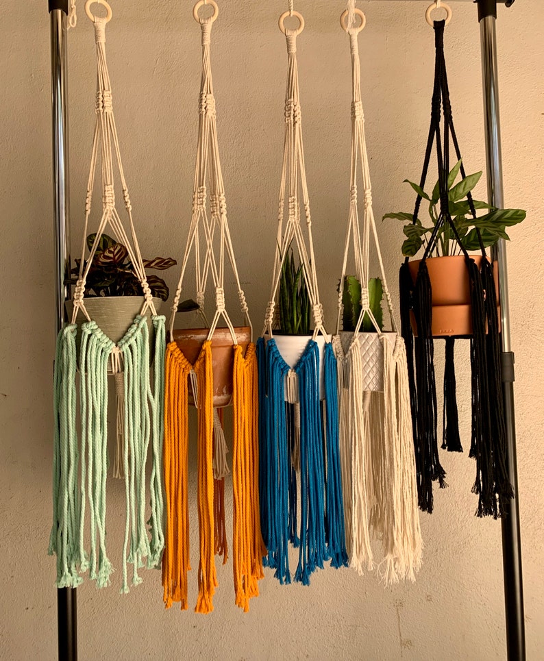Bohemian Macrame Plant Hanger Macrame Plant Hangers Hippie Etsy
