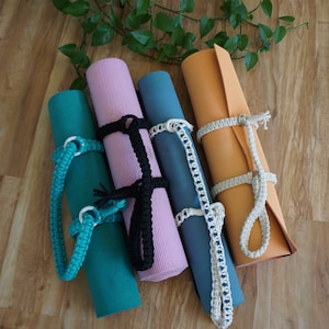 Macrame Yoga & Pilates Mat Strap, Yoga Mat Carrier, Yogi strap, Yoga gift, Macrame Mat Carrier