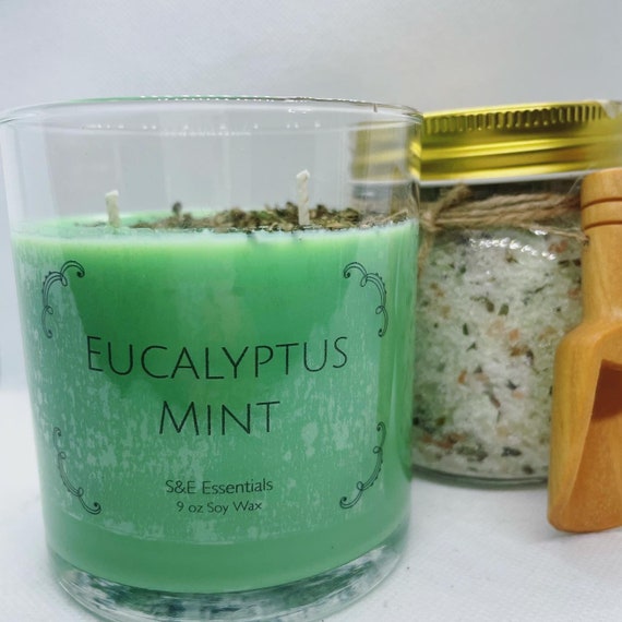 Soywaxcandle Eucalyptus and Mint Home Décor Container Candles etna.com.pe
