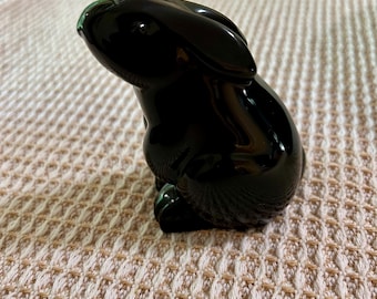 Baccarat Black Dog Chien Labrador Retriever Figurine 7