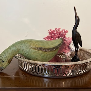 Decorative silver plated tray made in Hong Kong