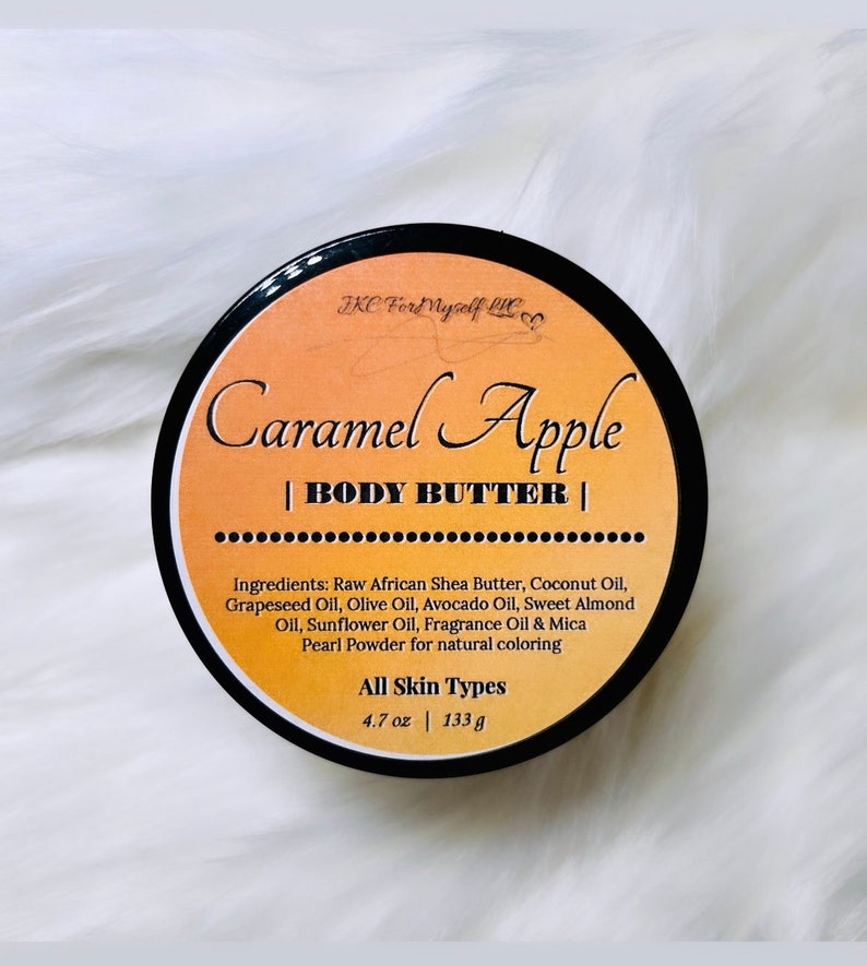 Caramel Apple Whipped Body Butter Natural Skincare Gift for Her Organic
