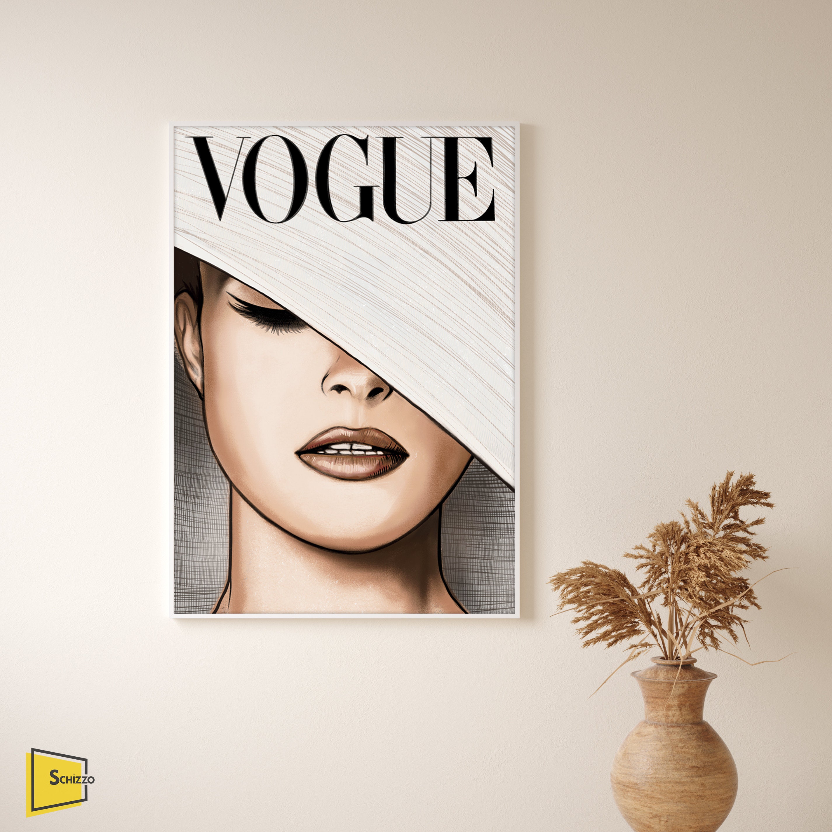Vogue Kunstdruck Mode Wand Kunst Gerahmt Wandkunst Etsy