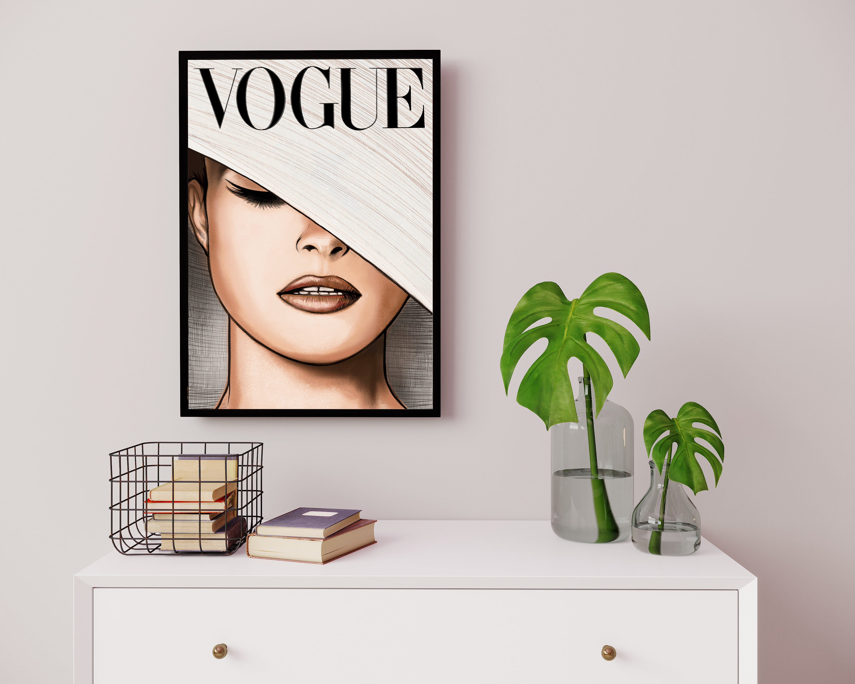 Vogue Art Print Fashion Wall Art Framed Wall Art Abstract Etsy