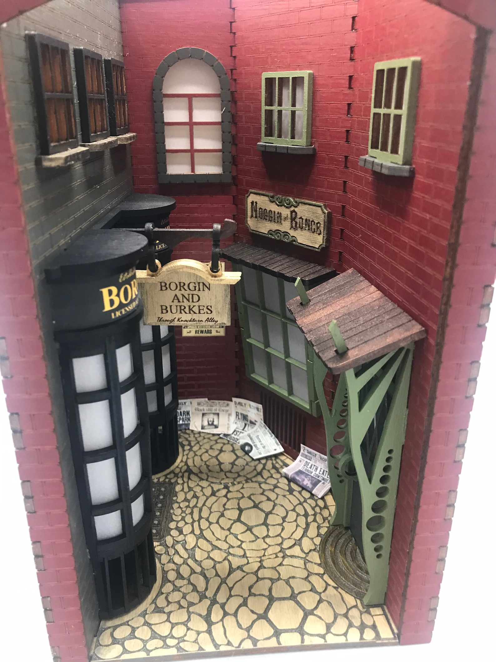 Book Nook Bookshelf Alley Booknook Book Nook Kit Diorama Etsy