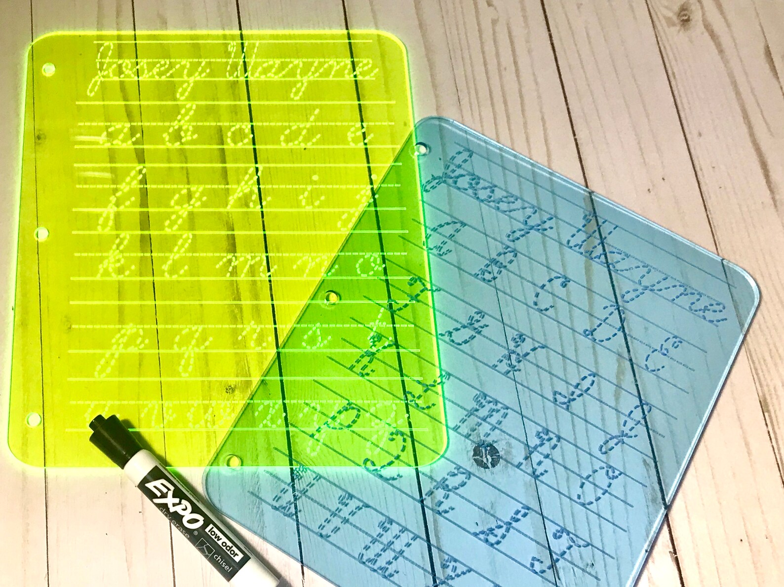 Acrylic Dry Erase Learning Board Distance Learning Etsy