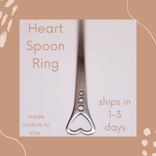 Spoon Ring | Heart Spoon Ring | Valentine’s Ring | Custom Ring | Gift for women | Gift for men | Heart Ring | Silver Ring | Rescued Jewelry