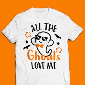 All The Ghouls Love Me Svg, Halloween Svg, Boy Ghost Svg, Dxf, Eps, Png, Kid Halloween svg for shirt, Baby Costume, Silhouette, Cricut