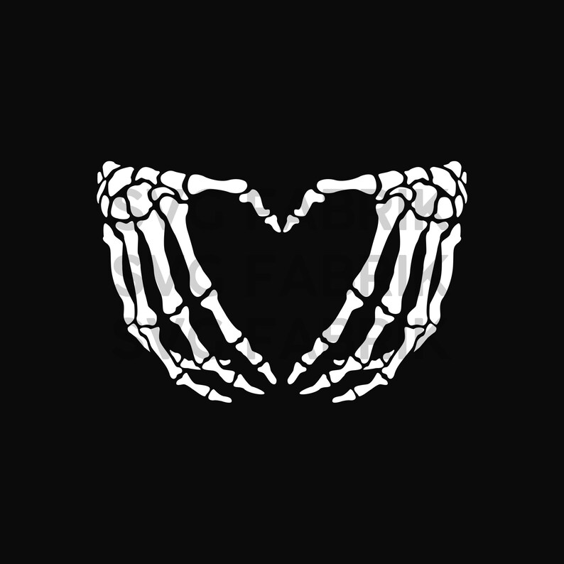 Skeleton Heart Hands Svg Skeleton Hand Love Svg Halloween - Etsy