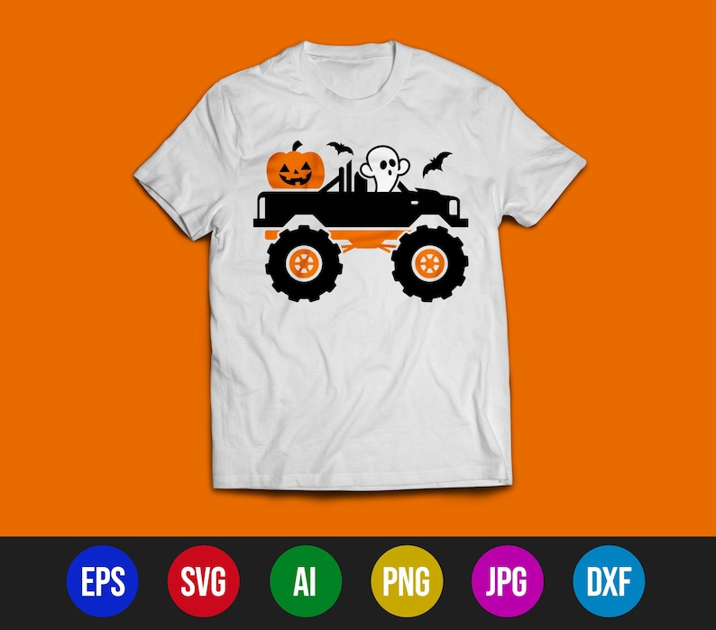Download Ghost Monster Truck Svg Boys Halloween Svg Cute Ghost Svg | Etsy