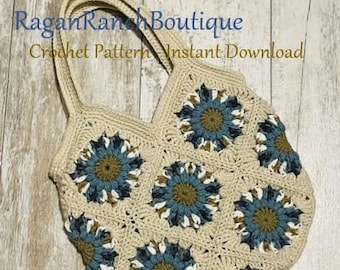 crochet granny square hobo bolsa pattern