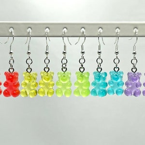 Kawaii Dangle Gummy Bear Earrings