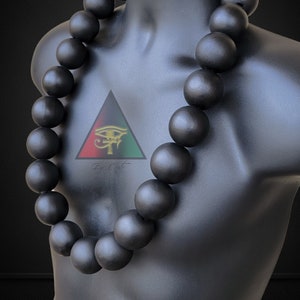 Power Of Ogun Warrior Necklace/ Black Wooden Necklace/Necklace For Men/ Ogun Necklace
