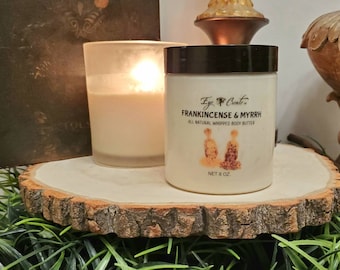 Frankincense and Myrrh Whipped Body Butter: All Natural Skin Cream