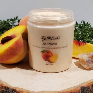 Just Peachy Whipped Body Butter Moisturizing Cream Cruelty Free Skin Care Peach Body Butter