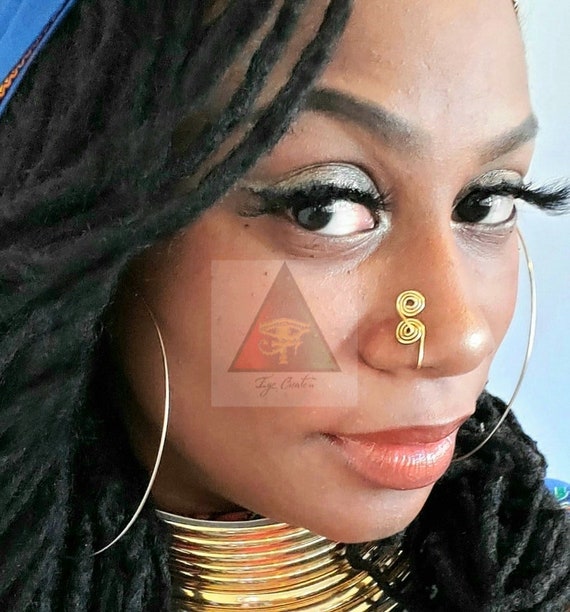 Nose Cuffs Piercing Jewelry | Fake Nose Ring Chain | African Cuff Nose Ring  - Fashion - Aliexpress