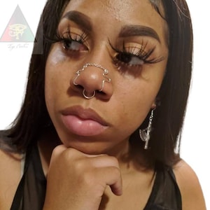 Nose Chain With Two Nose Cuffs With or Without Septum Cuff No