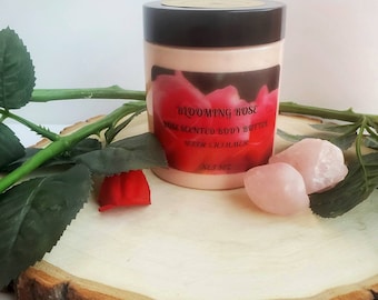 Whipped Blooming Rose Body Butter: Vegan Shimmering Homemade Moisturizer