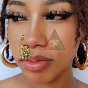 She's a bit Xtra Chandelier Nose Ring or Nose Cuff/ Crystal Nose Ring /Crystal Nose Cuff /Body Jewelry /Wire Wrapped Nose Ring/ Nose Cuff