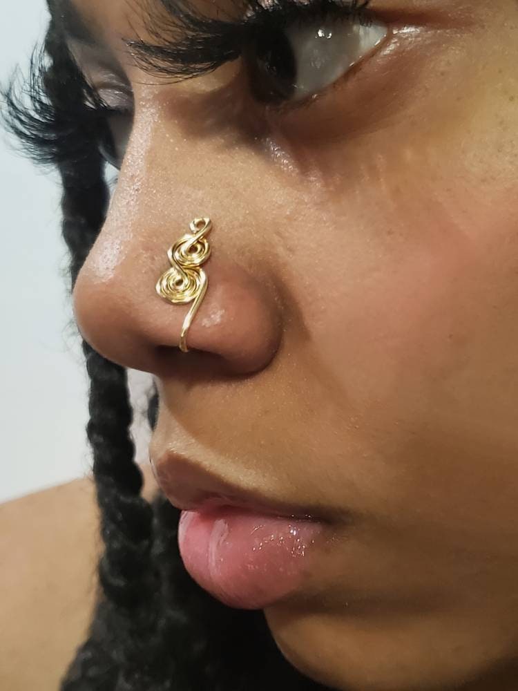 Mother Earth Nose Cuff Nose Jewelry No Piercing Needed Nose Clip Nose…
