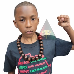 Power Wooden Bead Necklace for Young Adults Unisex Wooden Bead Necklace Wooden Necklace For Boys Adult Necklace African Necklace for Kids