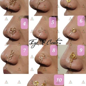 Nose Cuff Set No Piercing Needed Nose Cuffs Gold Nose Cuffs Silver Nose Cuffs Nose Clips Nose Cuff Gift Set