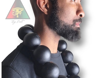 Extra Large Wooden Bead Ogun Warrior Necklace