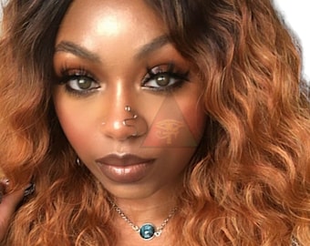 Handmade Copper Rollercoaster Nose Cuff: Faux Nose Ring