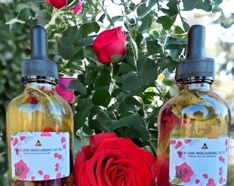 Black Love Moisturizing Loc Oil/Rose Oil for Locs and Braids/ Rose Oil infused with Herbs and Rose Quartz/Loc Oil/Loc oil with growth serum