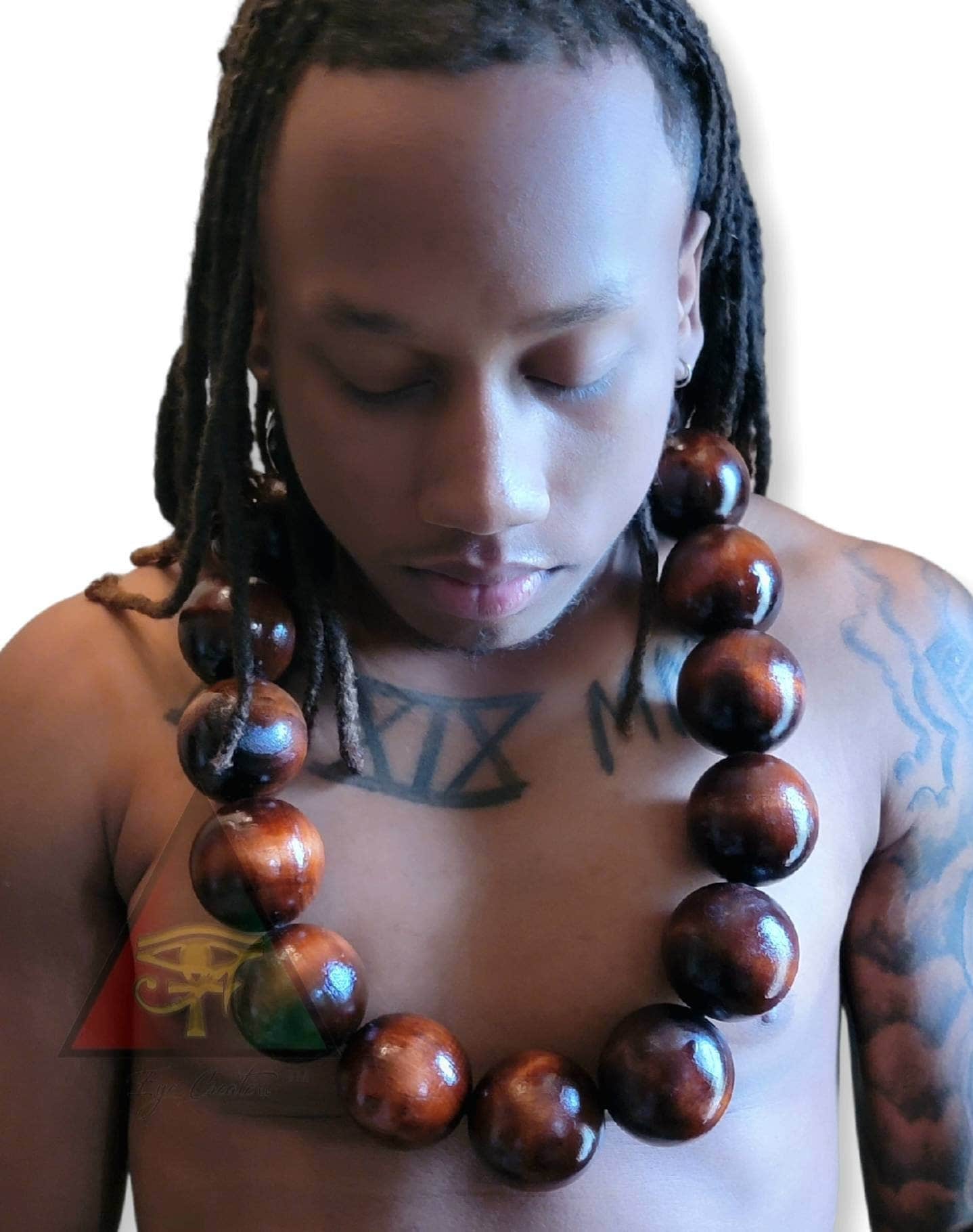 Akuma Wooden Bead Necklace: Choose Your Color, Large 50mm Beads - Etsy