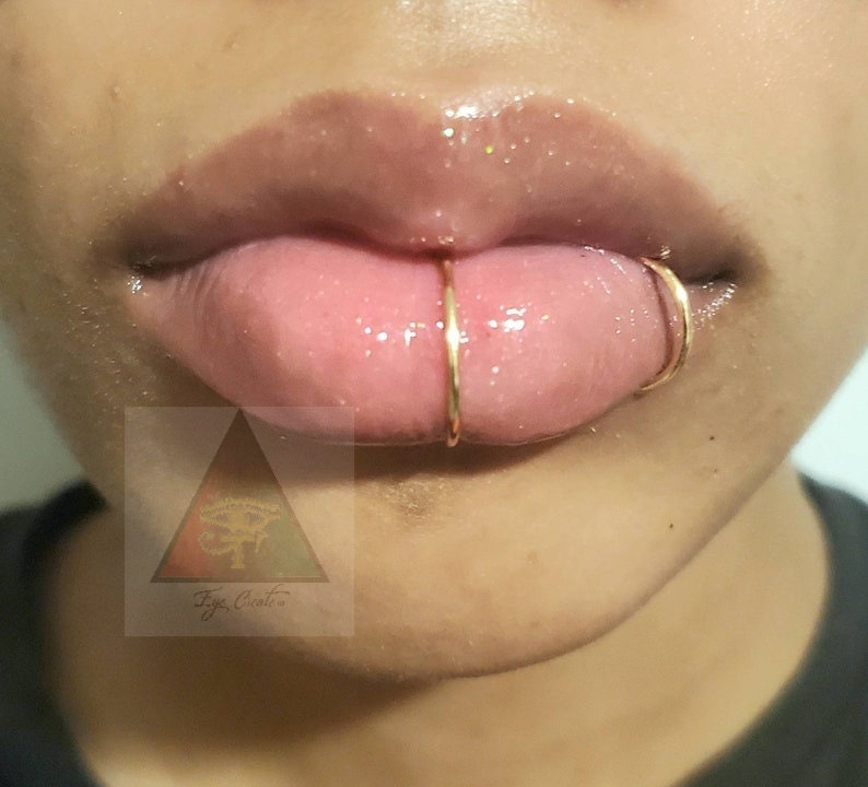 Eye Create Lip Cuffs Faux Lip Piercing Choose From Middle Lip Ring Side Lip Ring Or Set No Piercing Needed image 2