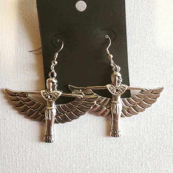 Beautiful Silver Ma'at Earrings