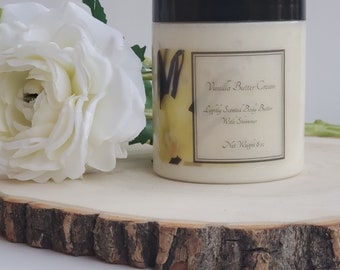 Whipped Vanilla Shimmer Body Butter: Vegan Moisturizing Cream