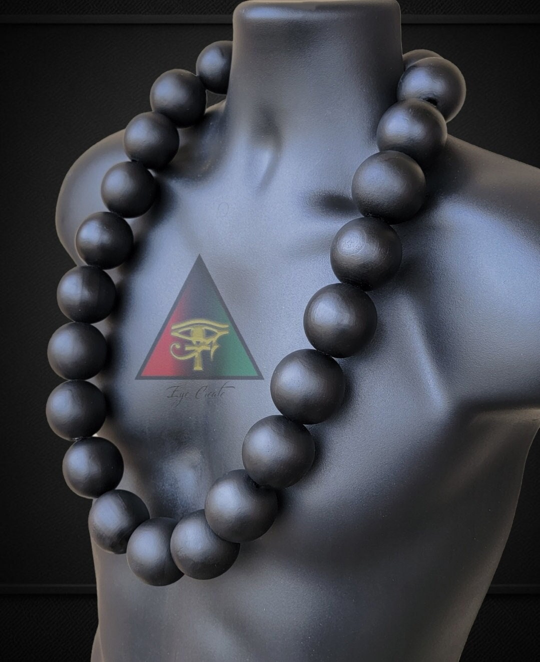 Power Of Ogun Warrior Necklace/ Black Wooden Necklace/Necklace For Men/ Ogun Necklace