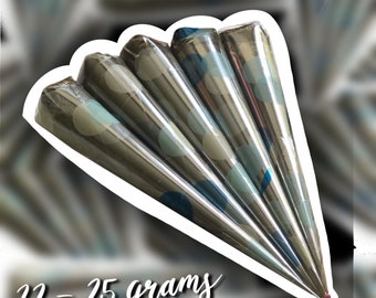 FRESH HENNA CONES - 25 Grams Organic Henna - Organic Mehndi Cones - Natural Ingredients - Henna Tattoo Cone - Dark Henna Cones Inactive